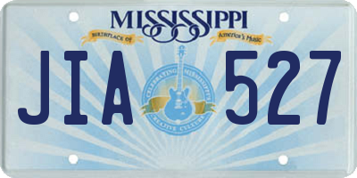 MS license plate JIA527