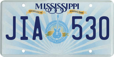 MS license plate JIA530