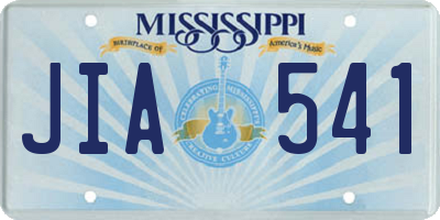 MS license plate JIA541