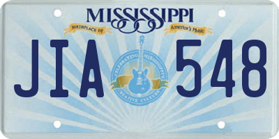 MS license plate JIA548
