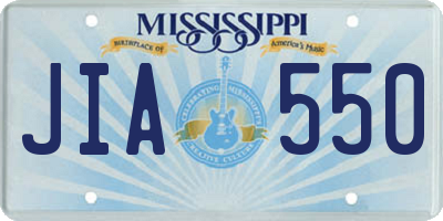 MS license plate JIA550