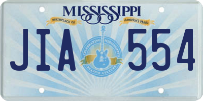 MS license plate JIA554