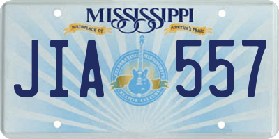 MS license plate JIA557