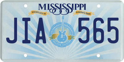 MS license plate JIA565