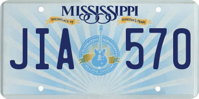 MS license plate JIA570