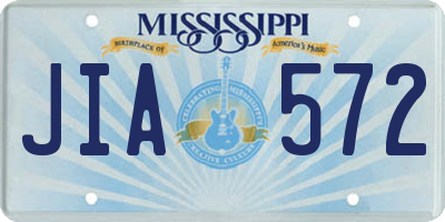 MS license plate JIA572