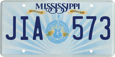 MS license plate JIA573