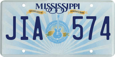MS license plate JIA574