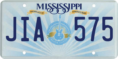 MS license plate JIA575