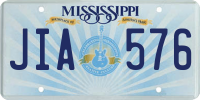 MS license plate JIA576
