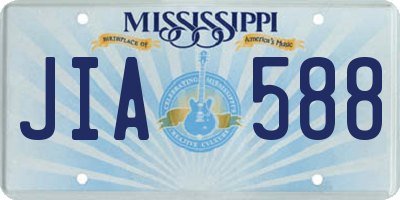 MS license plate JIA588