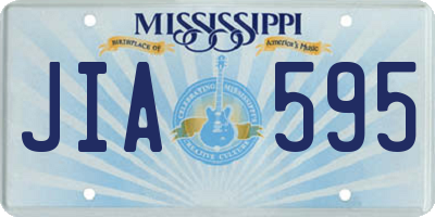 MS license plate JIA595