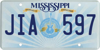 MS license plate JIA597