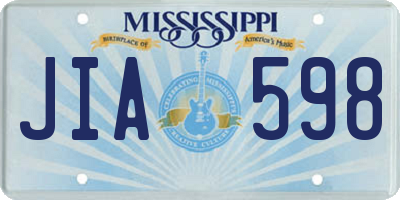 MS license plate JIA598