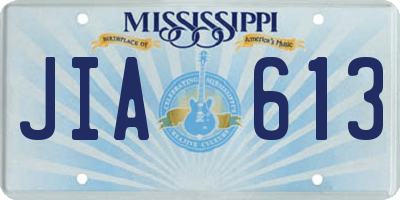 MS license plate JIA613