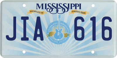 MS license plate JIA616
