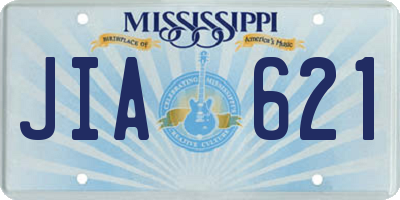 MS license plate JIA621