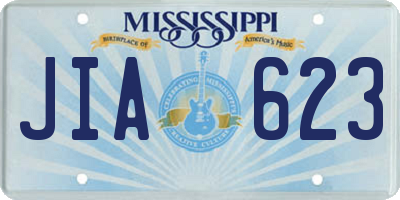 MS license plate JIA623