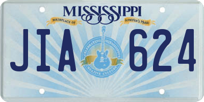 MS license plate JIA624
