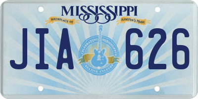 MS license plate JIA626