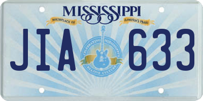 MS license plate JIA633