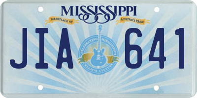 MS license plate JIA641