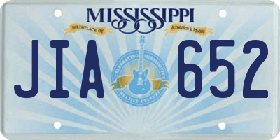 MS license plate JIA652