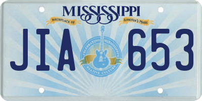 MS license plate JIA653