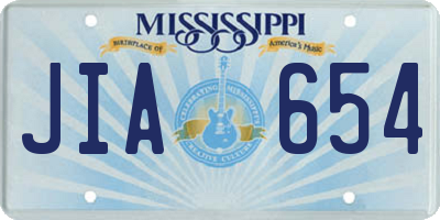 MS license plate JIA654