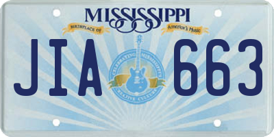 MS license plate JIA663
