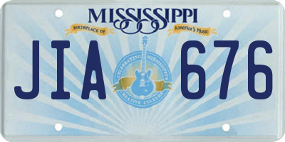 MS license plate JIA676