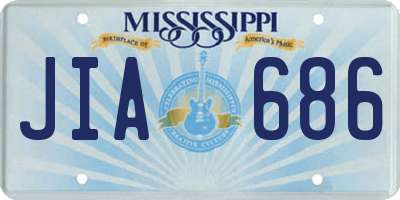 MS license plate JIA686