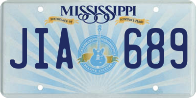 MS license plate JIA689