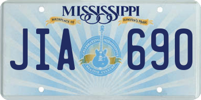 MS license plate JIA690