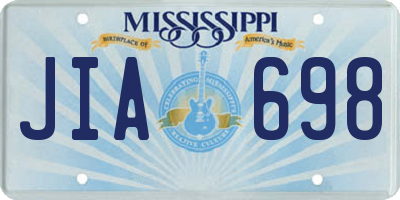 MS license plate JIA698