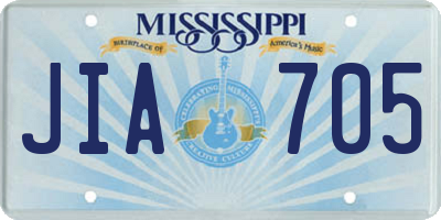 MS license plate JIA705