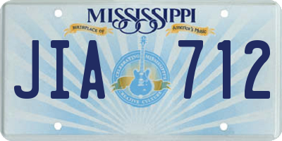 MS license plate JIA712