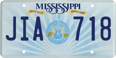 MS license plate JIA718