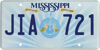 MS license plate JIA721