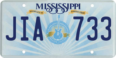 MS license plate JIA733