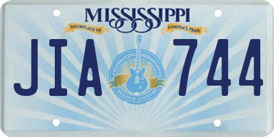 MS license plate JIA744