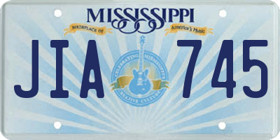 MS license plate JIA745
