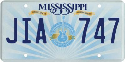 MS license plate JIA747