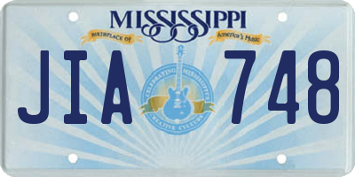 MS license plate JIA748
