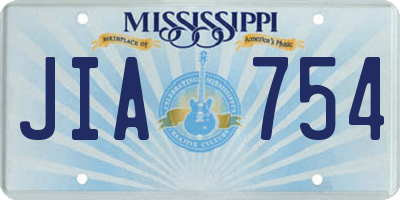 MS license plate JIA754