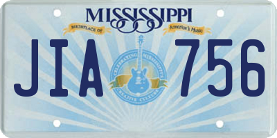 MS license plate JIA756