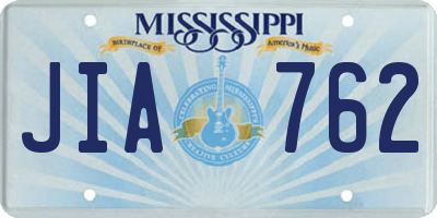 MS license plate JIA762