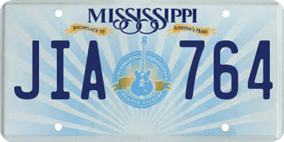 MS license plate JIA764