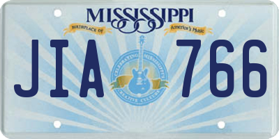 MS license plate JIA766