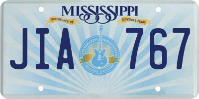 MS license plate JIA767